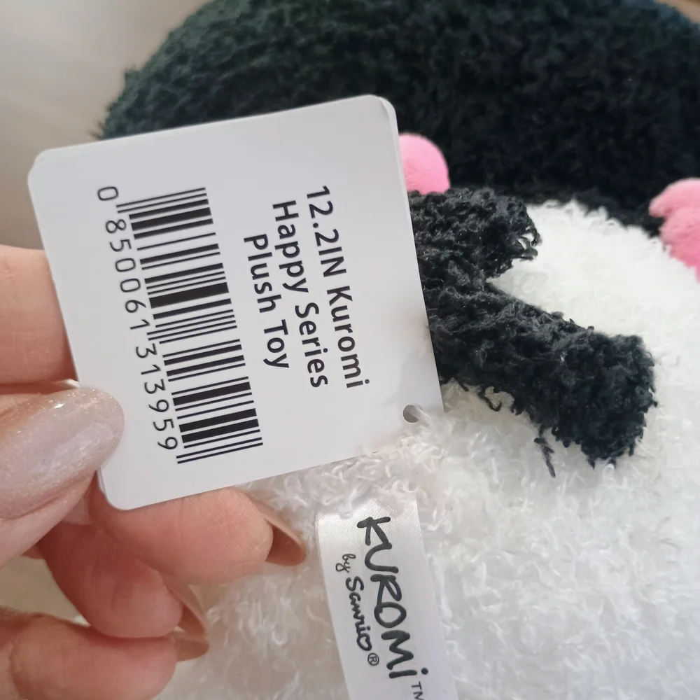 Sanrio Kuromi Plush Doll - Black & White with Pink Accents